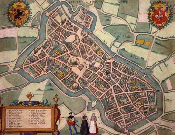 Georg Braun (1541-1622) ve Frans Hogenberg (1535-90) c.1572-1617 (renkli gravür) tarafından 