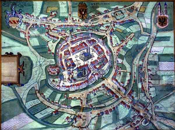 Schleiden Haritası, Georg Braun (1541-1622) ve Frans Hogenberg (1535-90) tarafından 