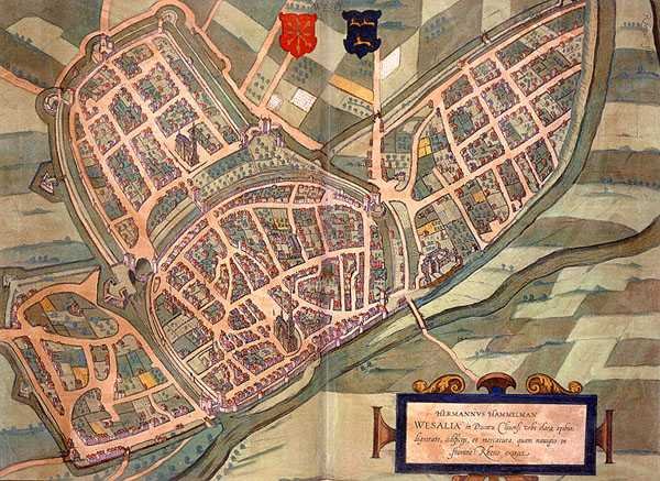 Georg Braun (1541-1622) ve Frans Hogenberg (1535-90) c.1572-1617 (renkli gravür) tarafından 