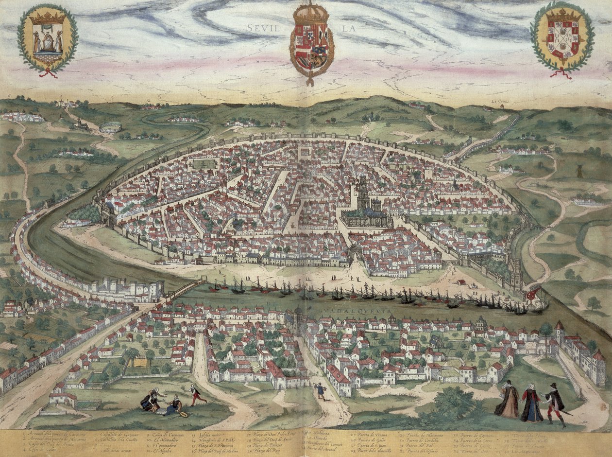 Georg Braun (1541-1622) ve Frans Hogenberg (1535-90) c.1572-1617 tarafından yazılan 
