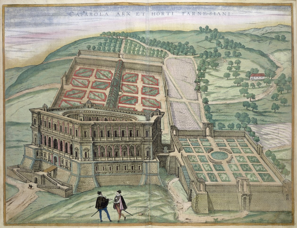 View of the Villa Farnese and the Gardens, from 