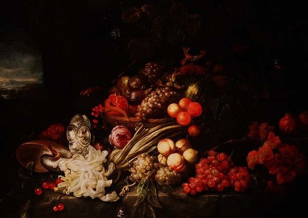 Meyve Sepeti ile Natürmort by Joris van Son