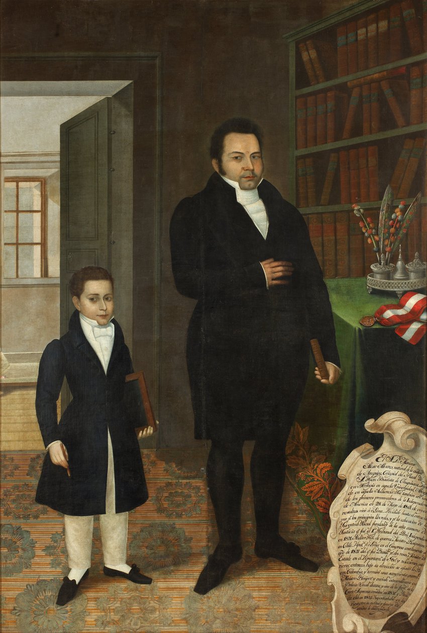 Mariano Alejo Álvarez ve Oğlu by José Gil de Castro