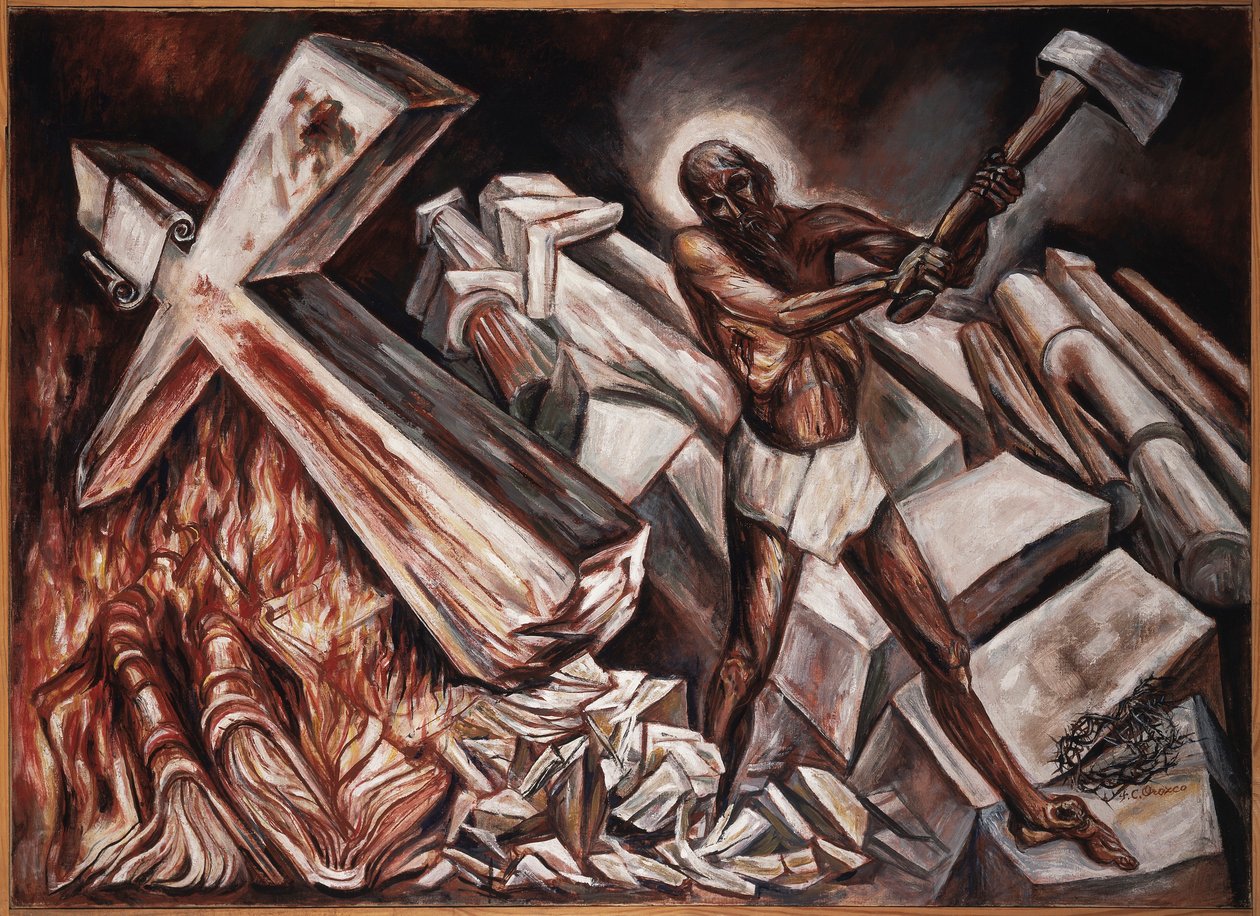 Mesih çarmıhını yok ediyor Mesih çarmıhını yok ediyor, 1943. by José Clemente Orozco
