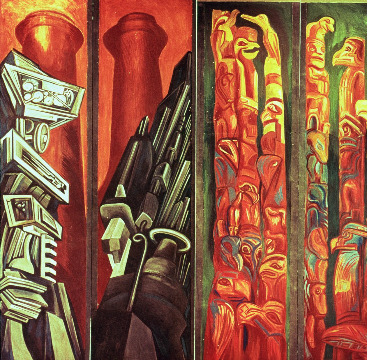 Amerikan Medeniyeti Destanından Dekoratif Panel III by José Clemente Orozco