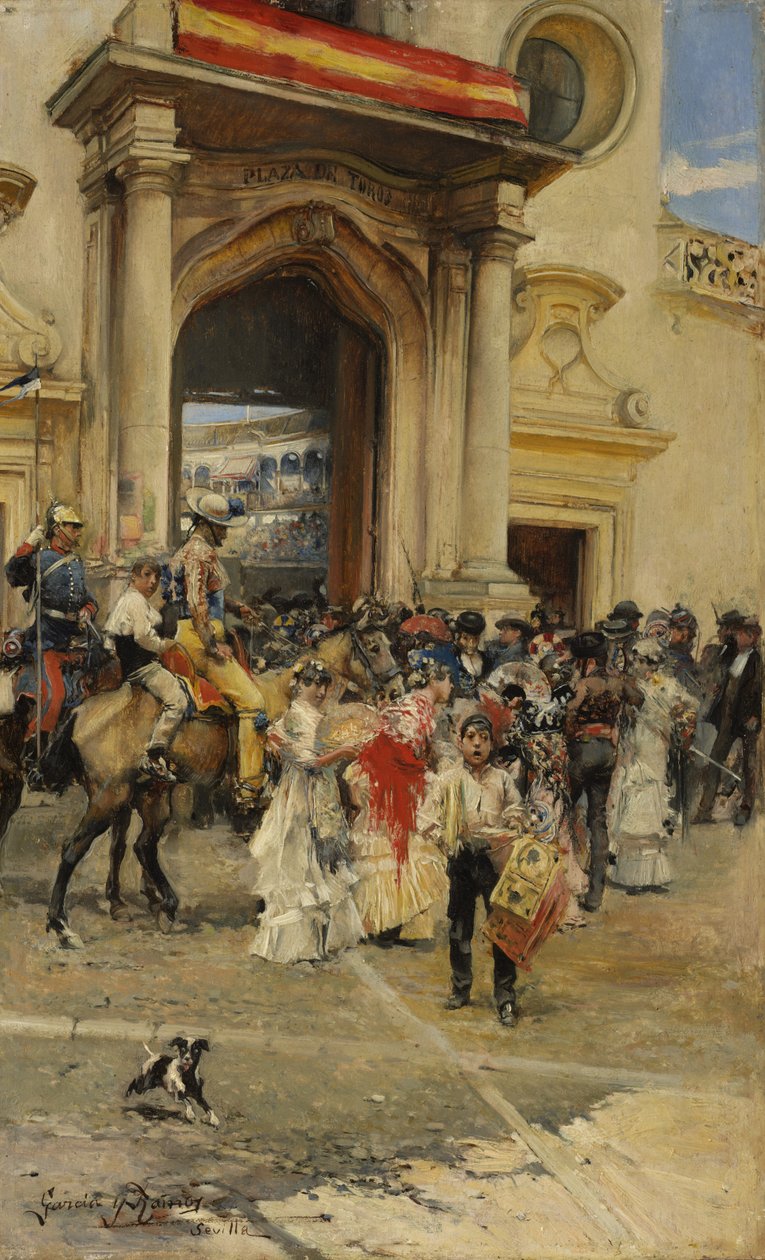 Bullring dışında, c.1880 by José García Ramos