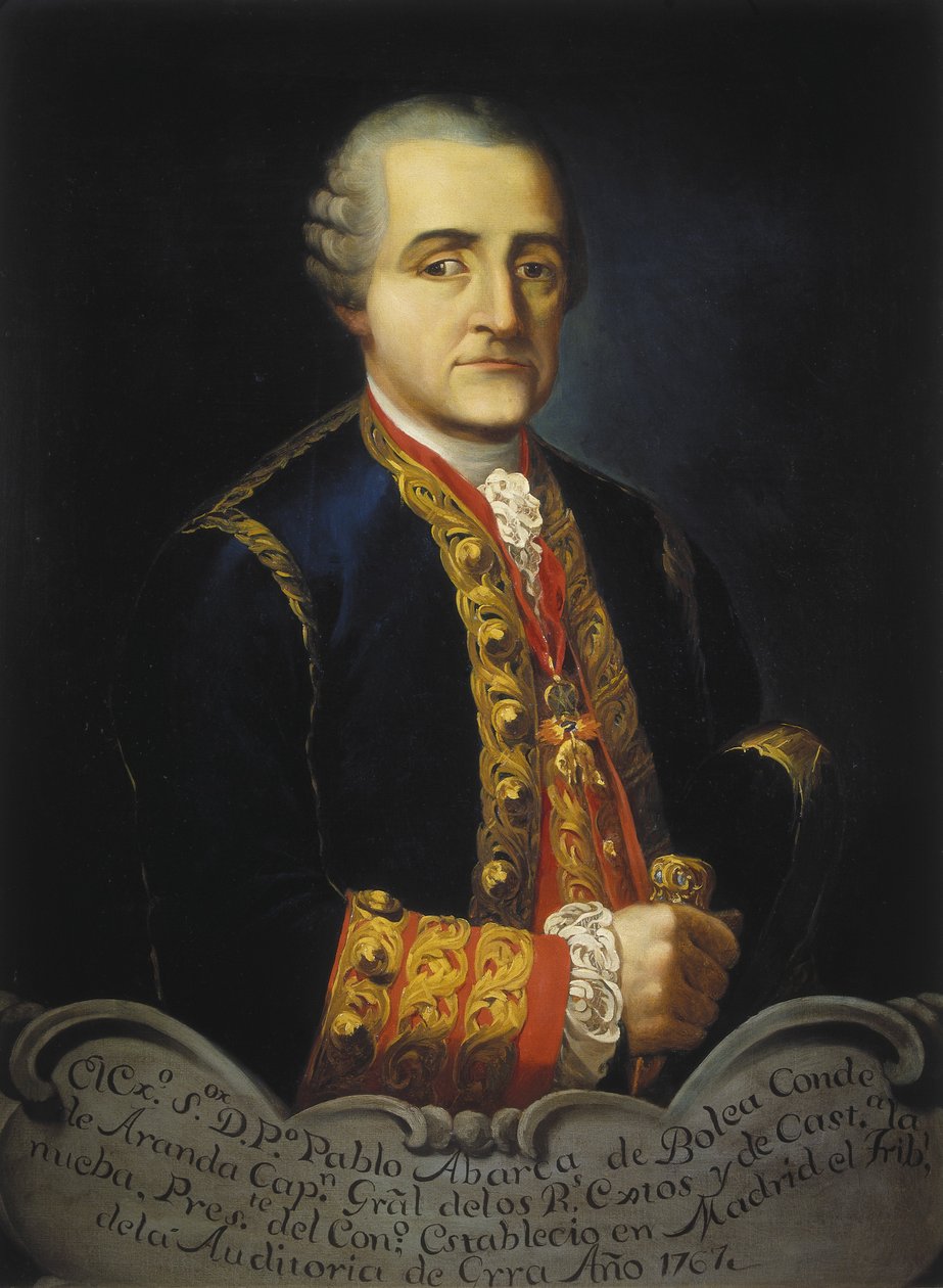 ARANDA, Pedro Pablo Abarca de Bolea, sayısı (1719-1798) (tablo) by José María Galván y Candela