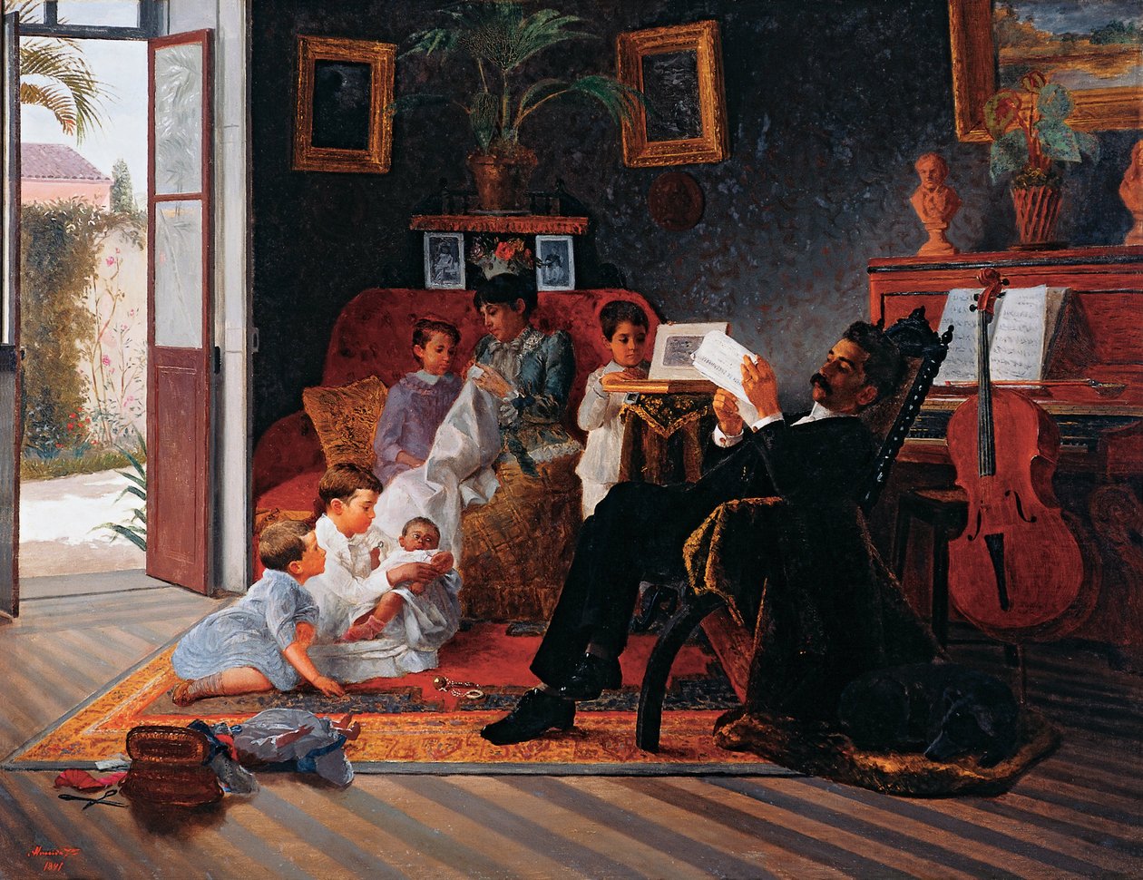 Scene of Adolfo Pintos Family  by Jose Ferraz Almeida de Junior