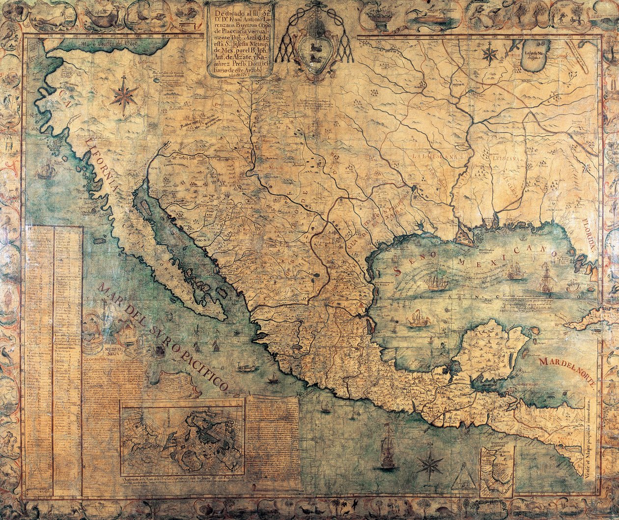 Yeni İspanya Haritası (Kuzey Amerika) by Jose Antonio Alzate