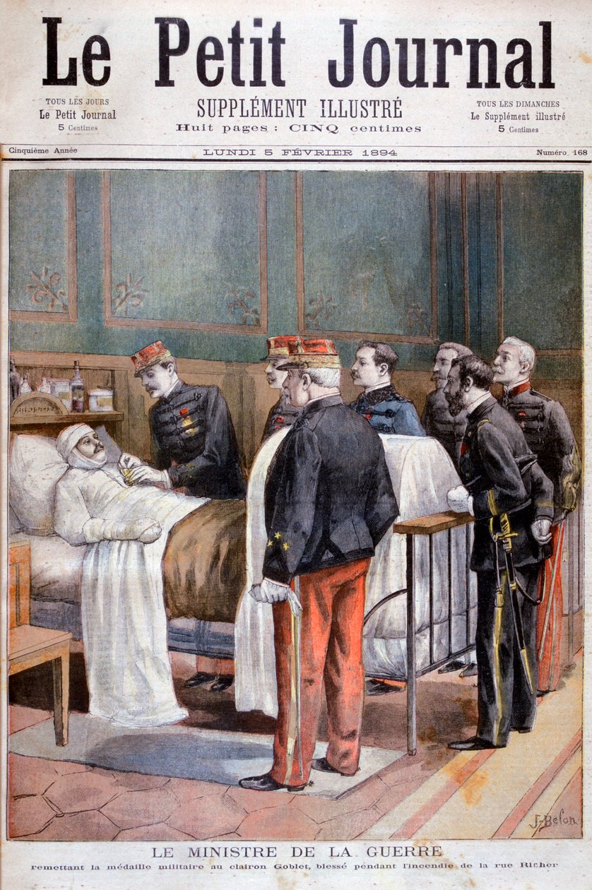 Fransız Savaş Bakanı askeri bir nişan veriyor, 1894 by Jose Belon