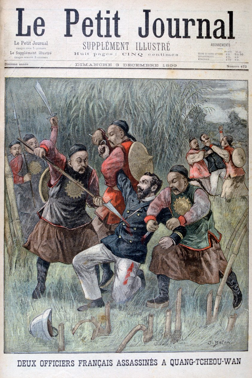 Quang-tcheou-wan tarafından öldürülen iki Fransız subayı, 1899 by Jose Belon