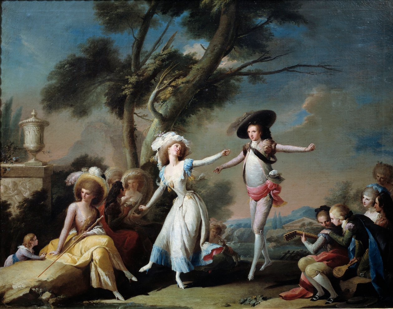 Bir parkta çiftler. Jose Camaron Y Boronat