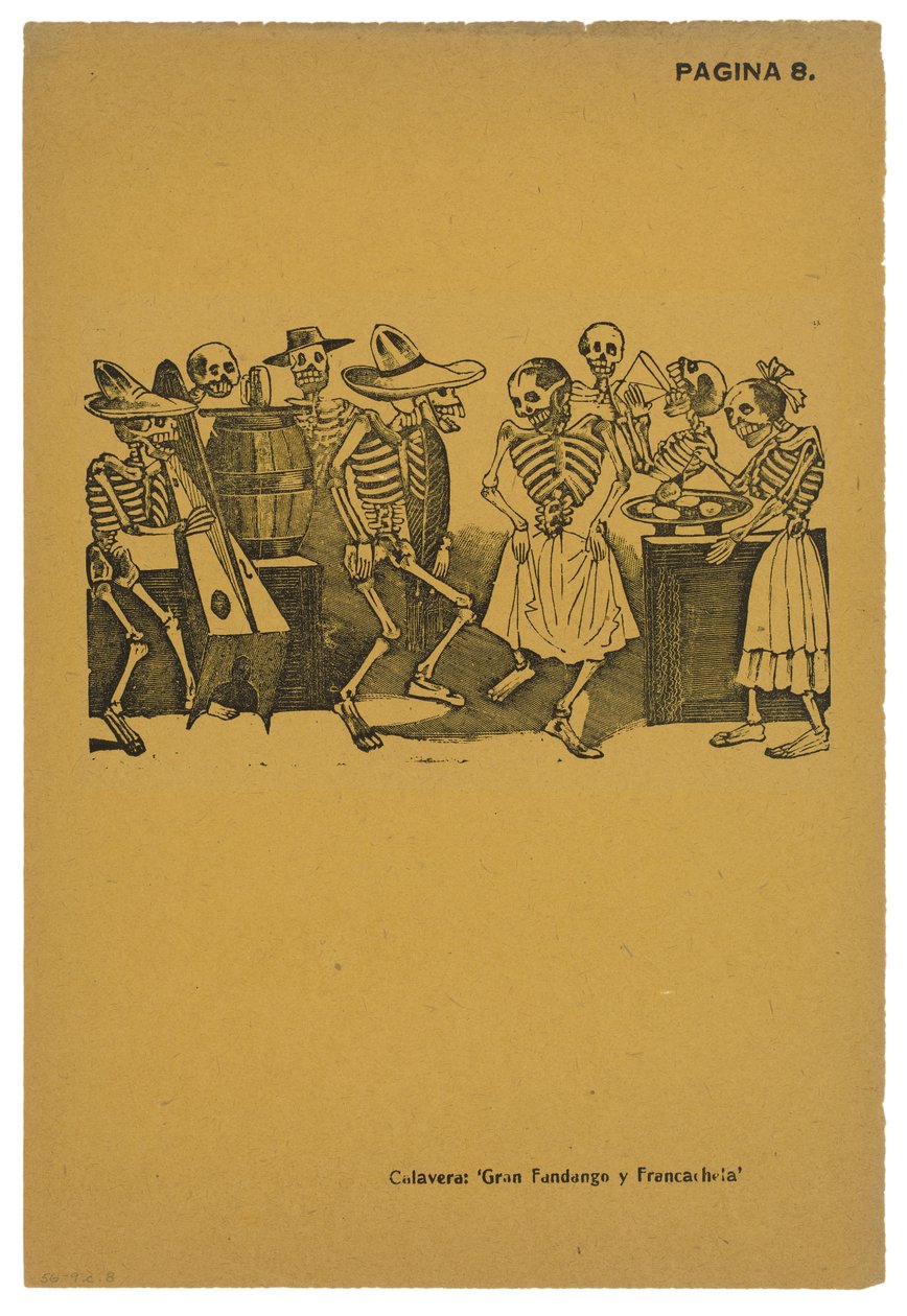 El jarabe de ultratumba, c.1910, basılmış 1943 (gravürlü foto-kabartma gravürü) by José Guadalupe Posada