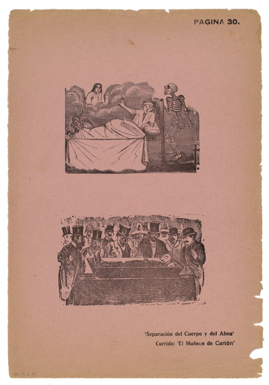Beden ve Ruhun Ayrılması (gravür) by José Guadalupe Posada
