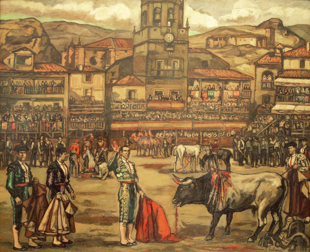 Ronda'da Boğa Güreşi by Jose Gutierrez Solana