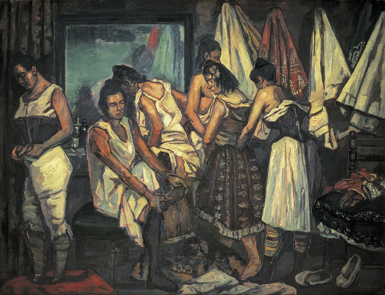 GUTIERREZ SOLANA, Jose (1886-1945). Koro Kızları. 1925 (tuval üzerine yağlı boya) by Jose Gutierrez Solana