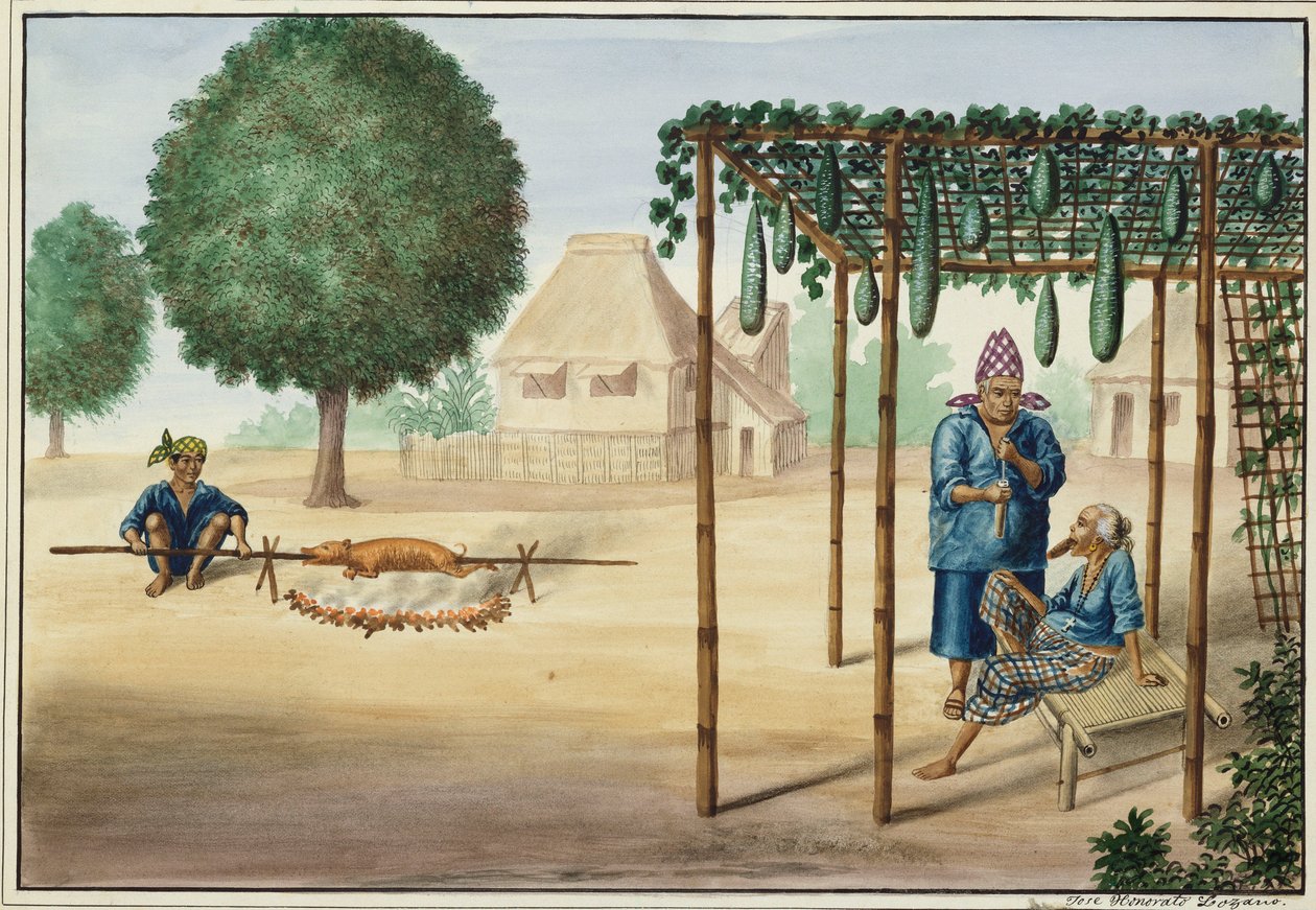 Manila ve Çevresi: Bir Sahne by Jose Honorato Lozano