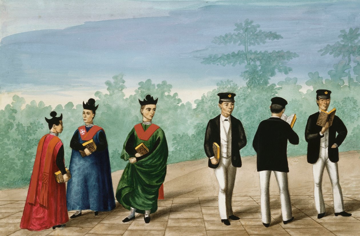 Manila ve Çevresi: Farklı Kolejlerden Öğrenciler by Jose Honorato Lozano