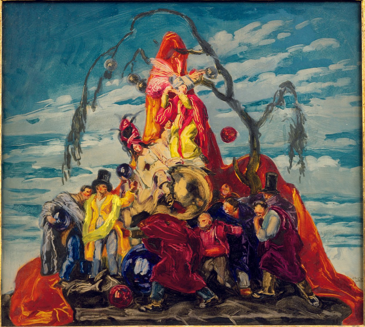 Bir goblen için hazırlık çalışması, c.1922-24 (gemiye serilmiş kağıt üzerine yağlı boya) by Jose Maria Sert y Badia
