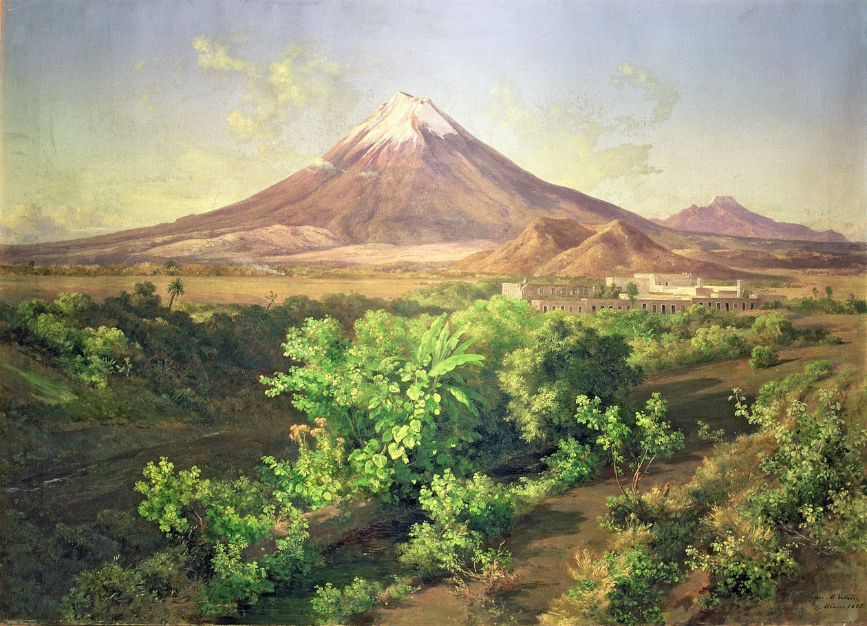 Meksika Kırsalında Küçük Bir Volkan by José María Velasco