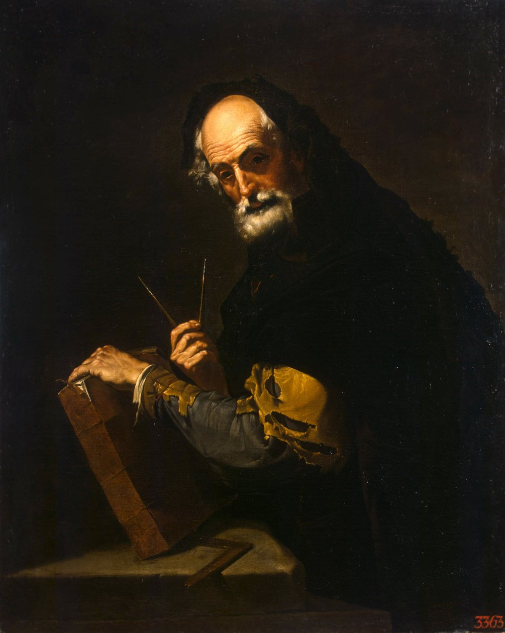 Kitaplı, pusulalı ve açı ölçerli filozof, 1630 by Jusepe de Ribera
