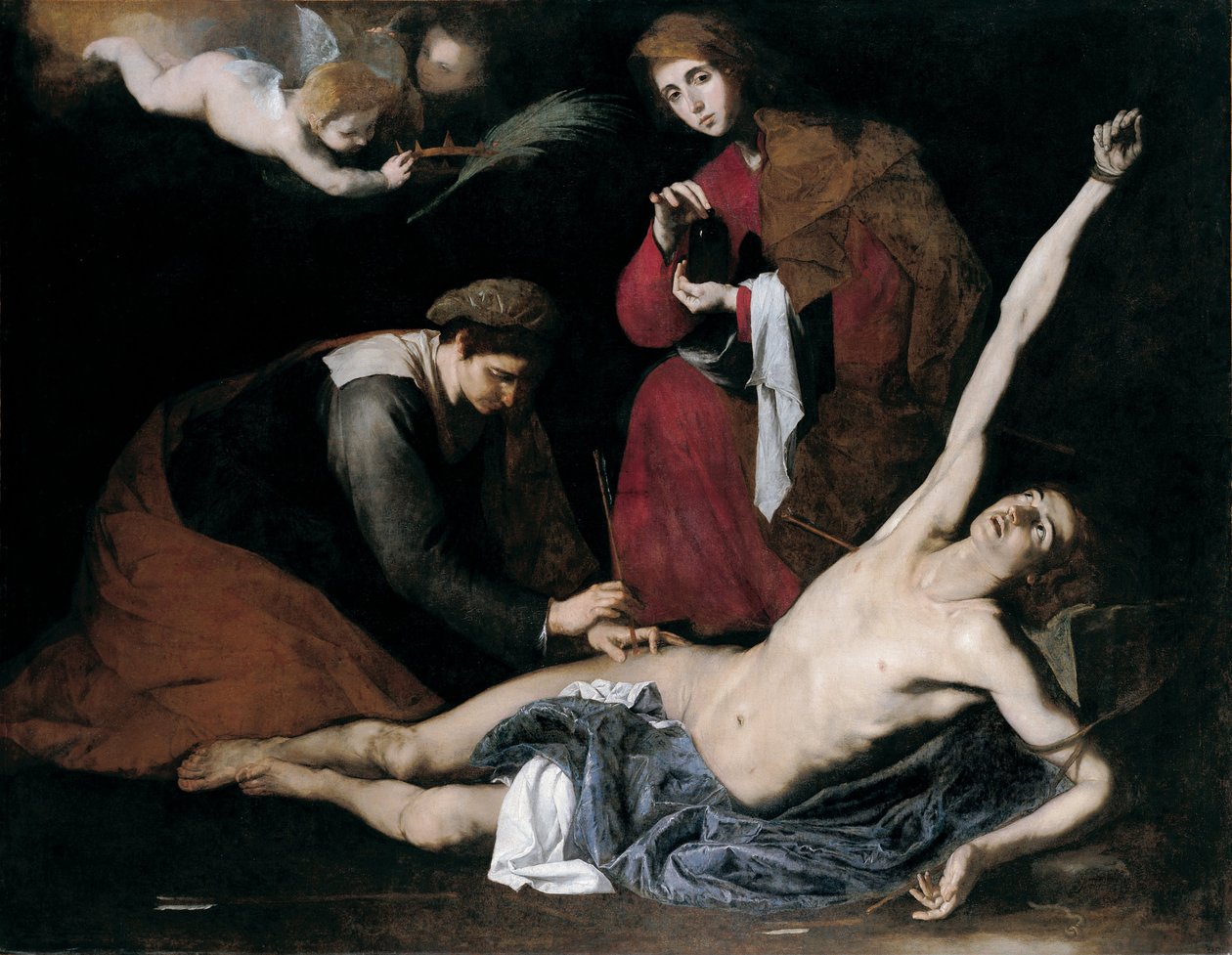 Kutsal Kadınlar Tarafından Eğilen Aziz Sebastian, c. 1621 by Jose de Ribera