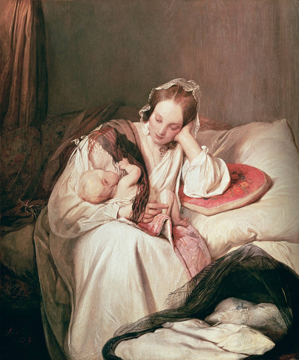 Bir Annenin Sevgisi, 1839 by Josef Danhauser