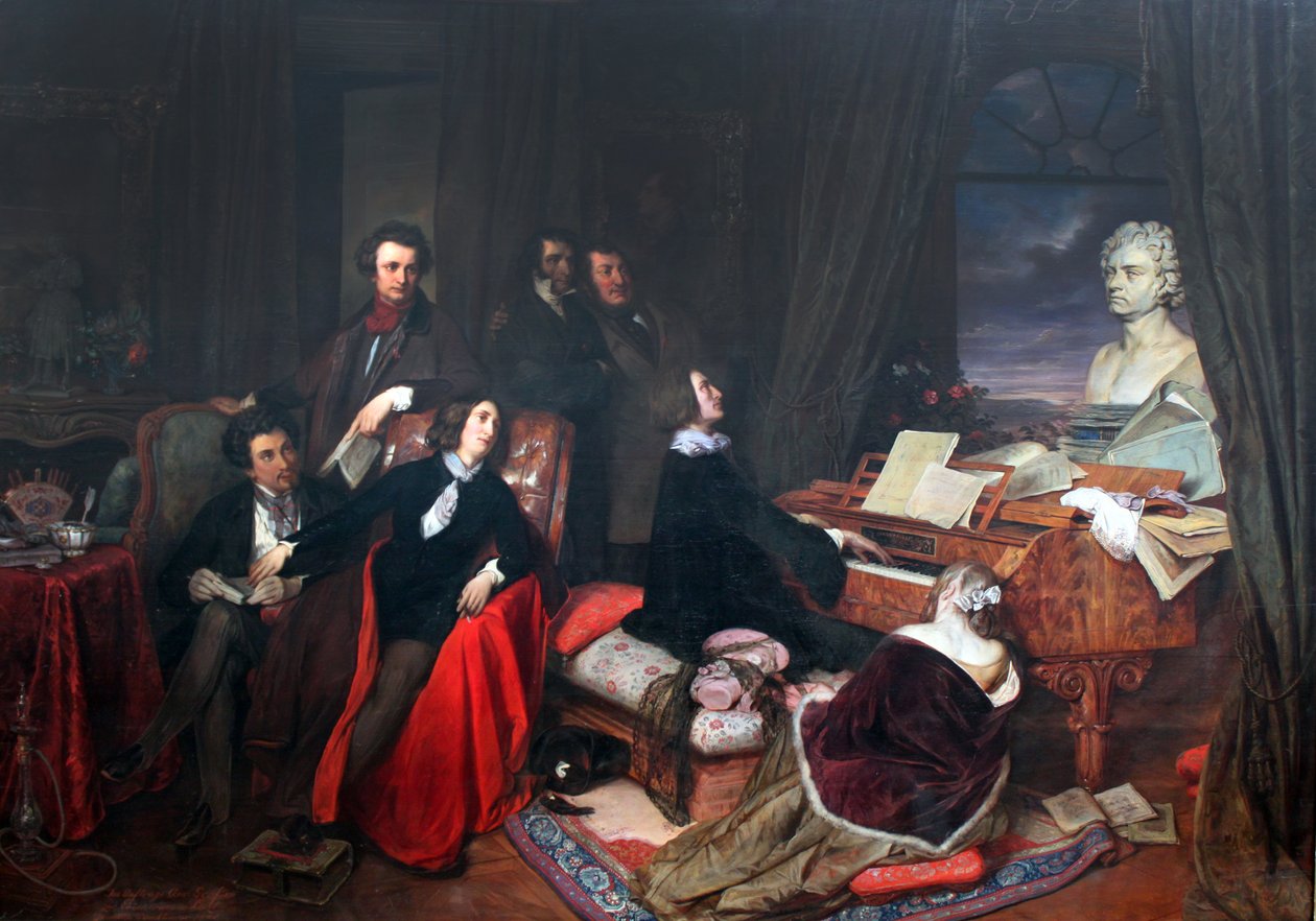 Piyanoda Liszt by Josef Danhauser