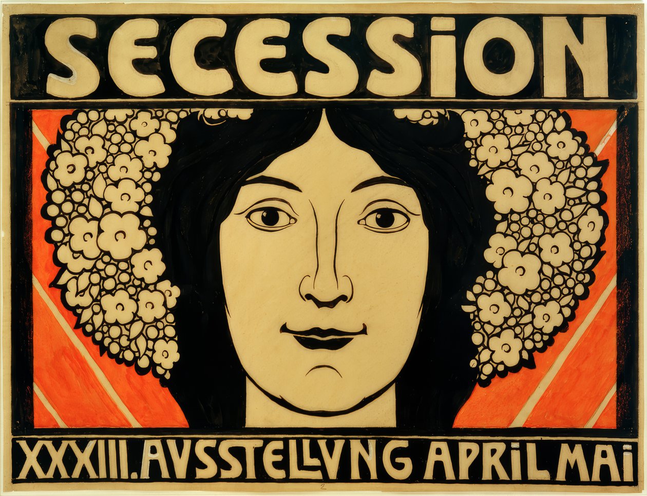 XXXIII için afiş tasarımı. Secession sergisi by Josef Engelhart