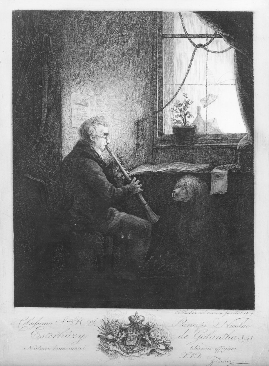 Dük Esterhazy Klarnet Çalıyor, 1809 by Josef Fischer