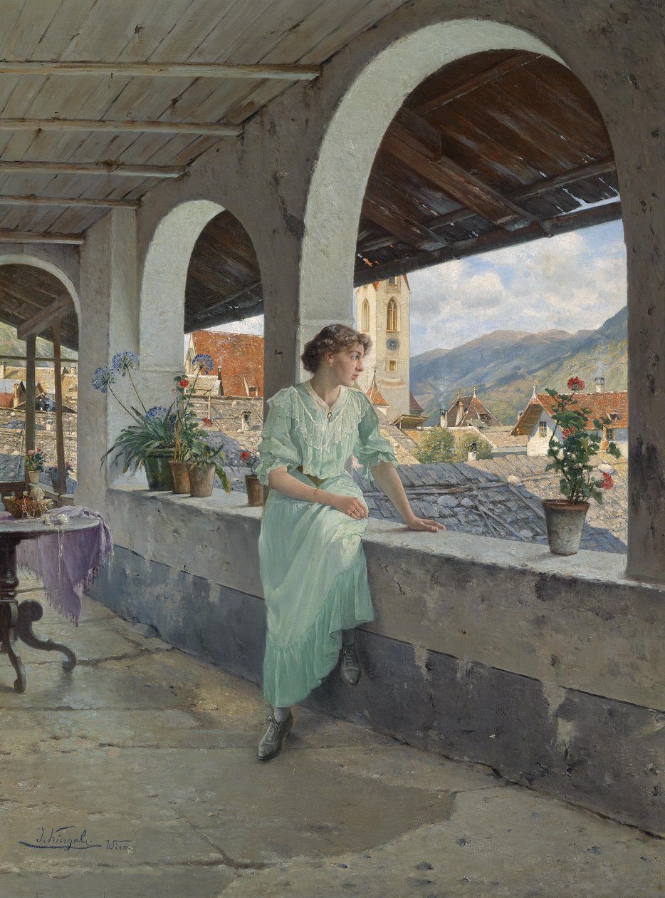 Çatıların üzerinden görünüm by Josef Kinzel