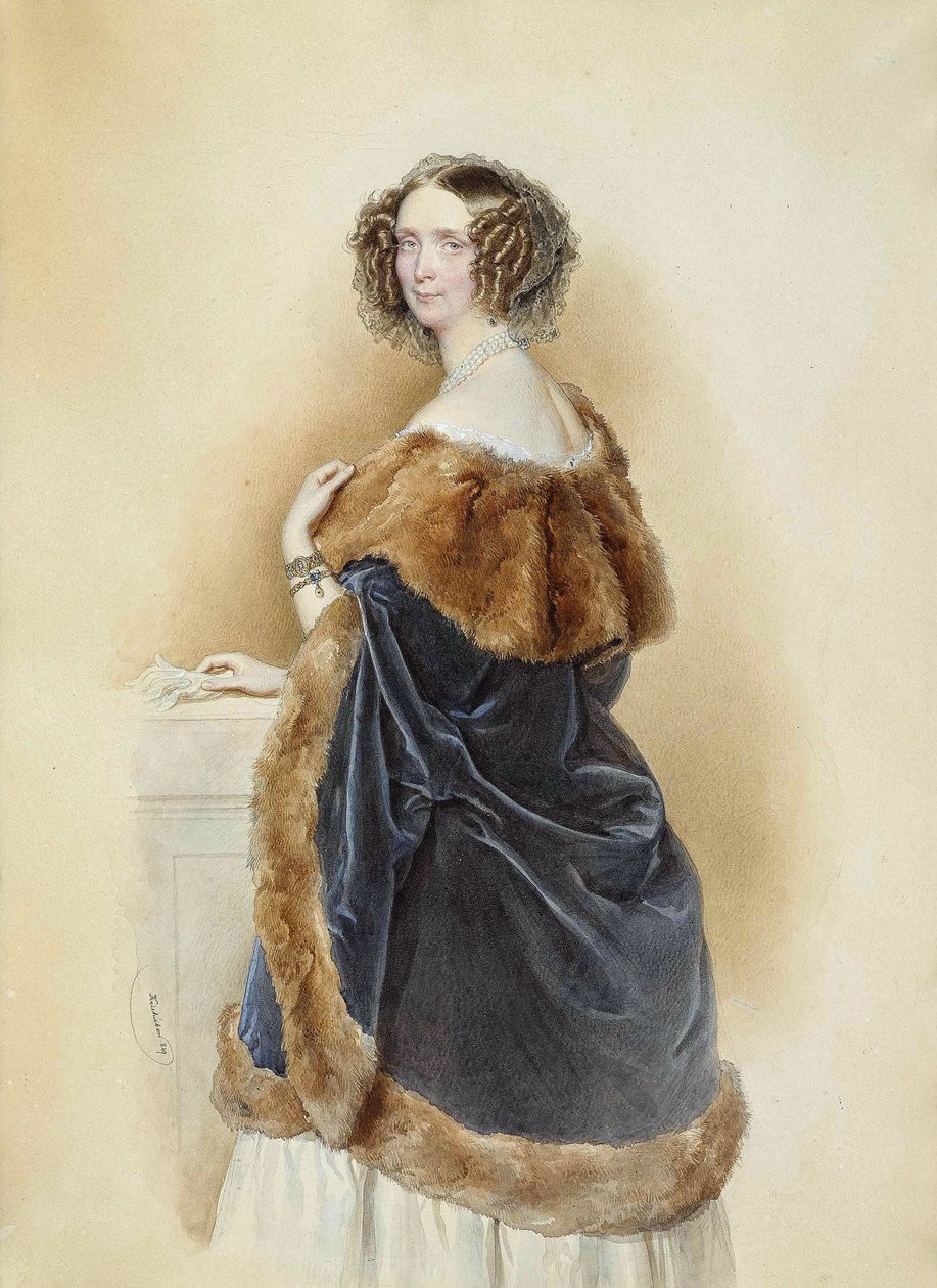 Avusturya arşidüşes Sophie, Bavyera Prensesi by Josef Nikolaus Kriehuber