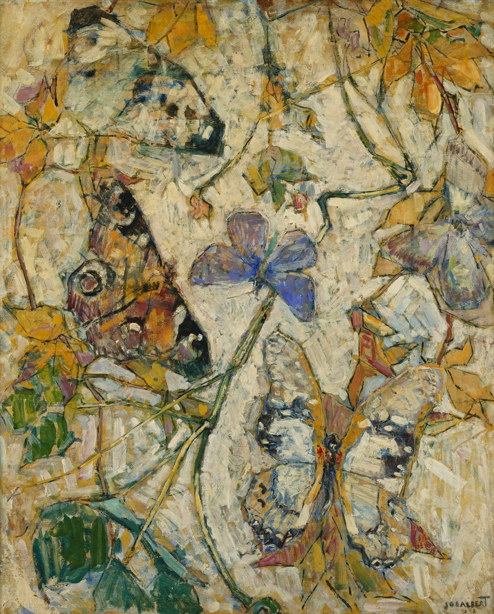 kelebekler; Kelebekler, 1918 by Josef Albert