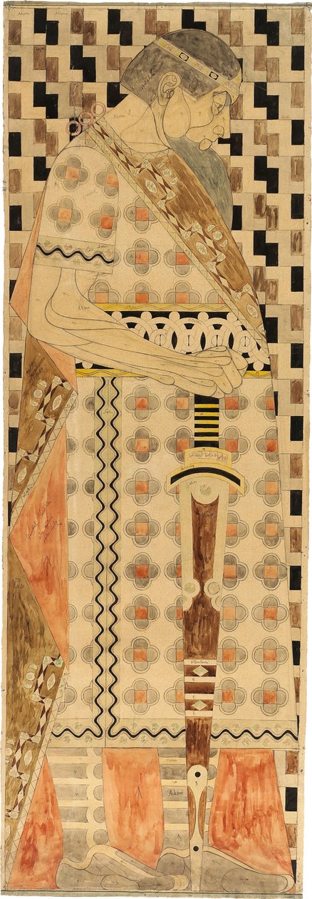 Louis 1904 Dünya Fuarı için Friz Tasarımı, 1904. by Josef Engelhart