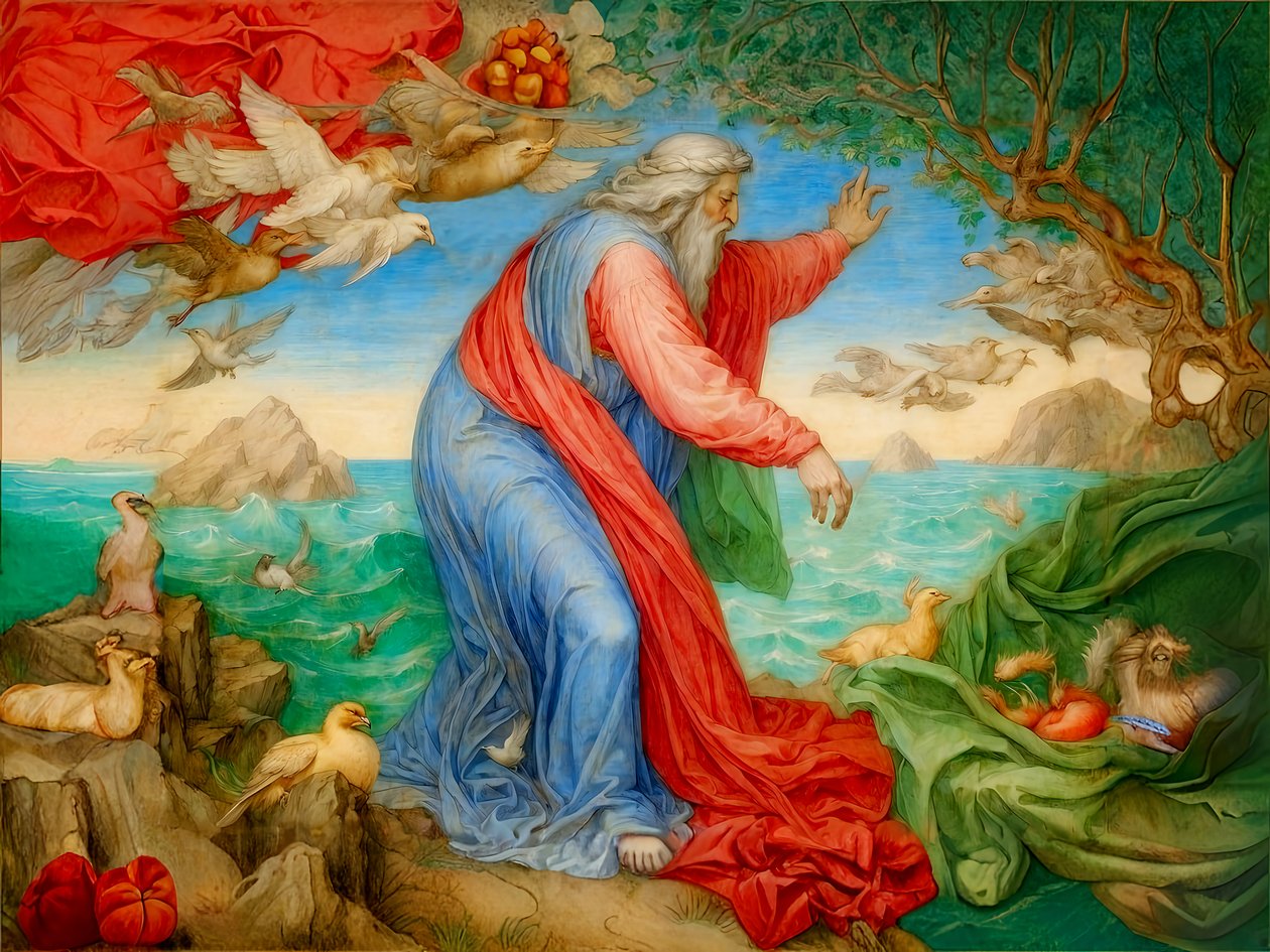 A1_Genesis_05-Kuşların ve Deniz Canlılarının Yaratılışı by Josef Johann Michel