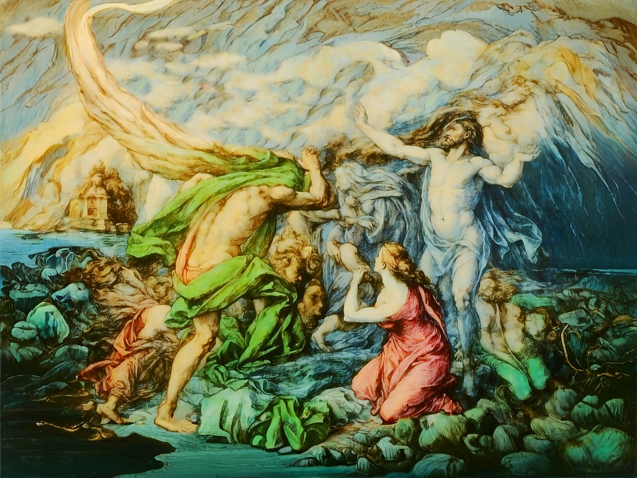 A1_Genesis_17-Nuh#39;un Gemisi ve Tufan by Josef Johann Michel
