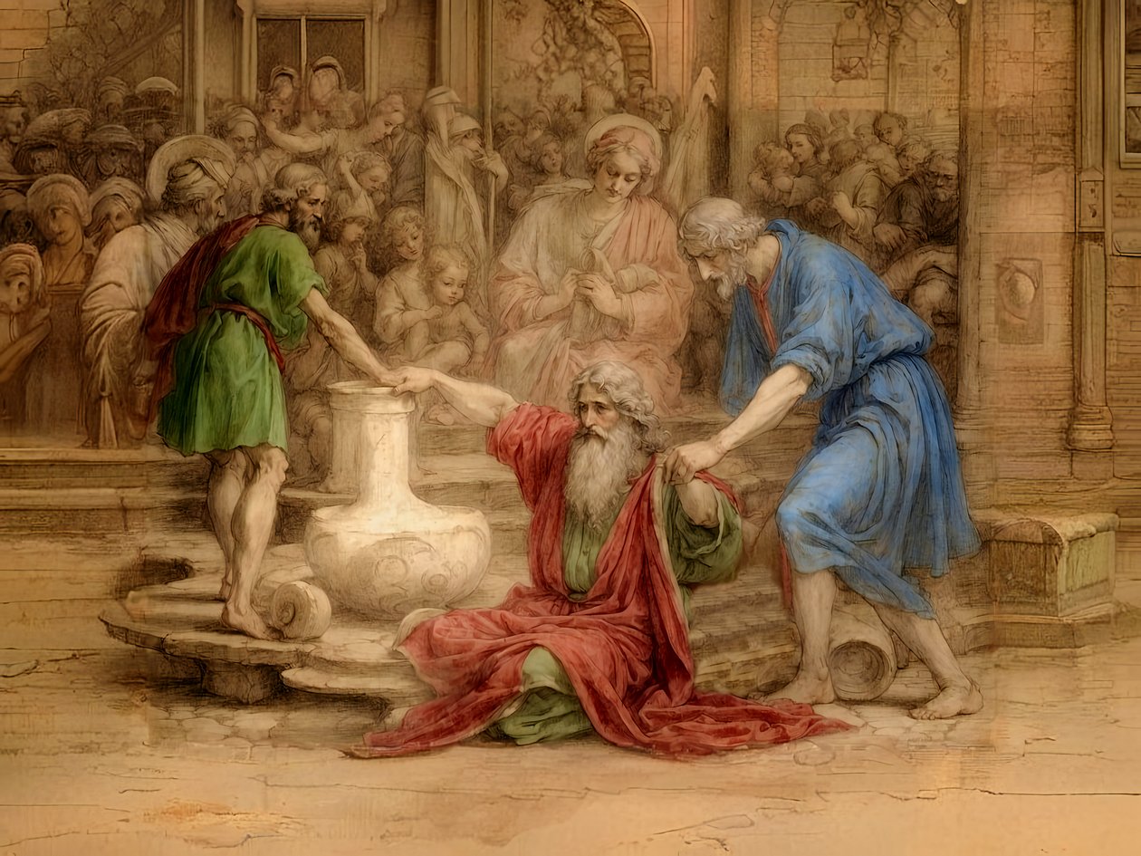 A1_Genesis_20-Nuh Ham#39;a Lanet Ediyor by Josef Johann Michel