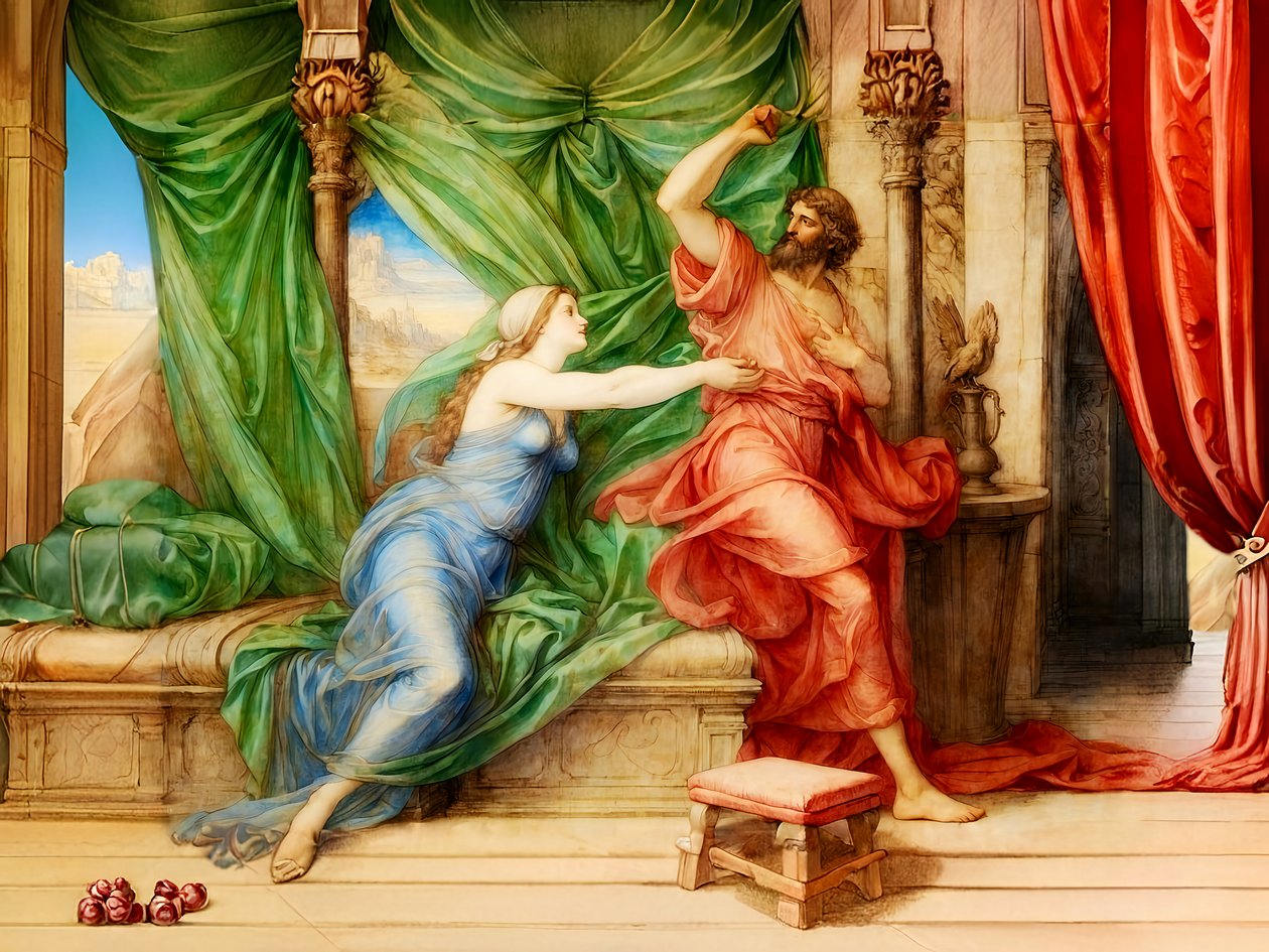 A1_Genesis_39-Yusuf ve Potifar#39;ın Karısı by Josef Johann Michel