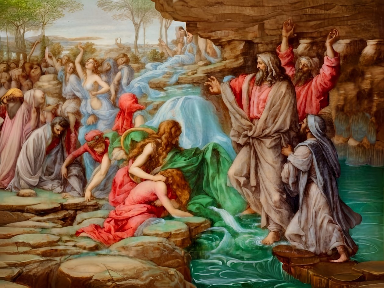 A2_Exodus_09_Kayadan Gelen Manna ve Su by Josef Johann Michel