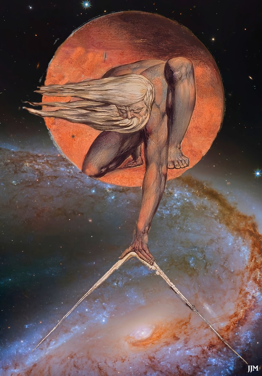 JJM-yeniden yarat: Blake-W_The Ancient of Days+JWST by Josef Johann Michel