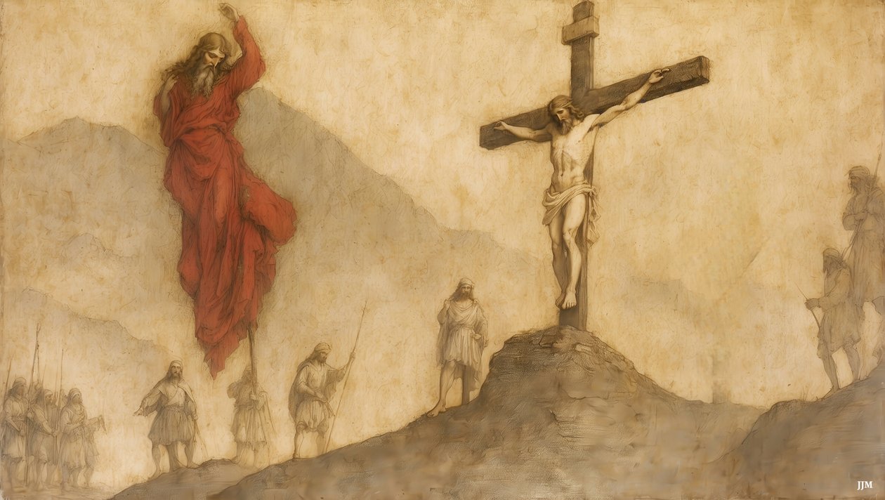 Jesus_Crucifixion-Eli, Eli, lema sabachtani by Josef Johann Michel