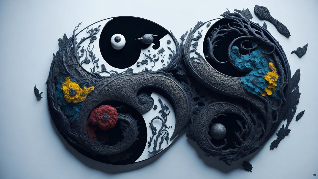 YIN VE YANG'in kostik Feng Shui konsepti _04 by Josef Johann Michel
