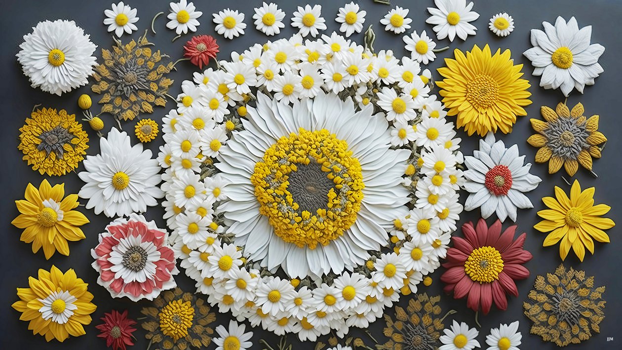 mandala:Papatya-Matricaria elements_01 by Josef Johann Michel