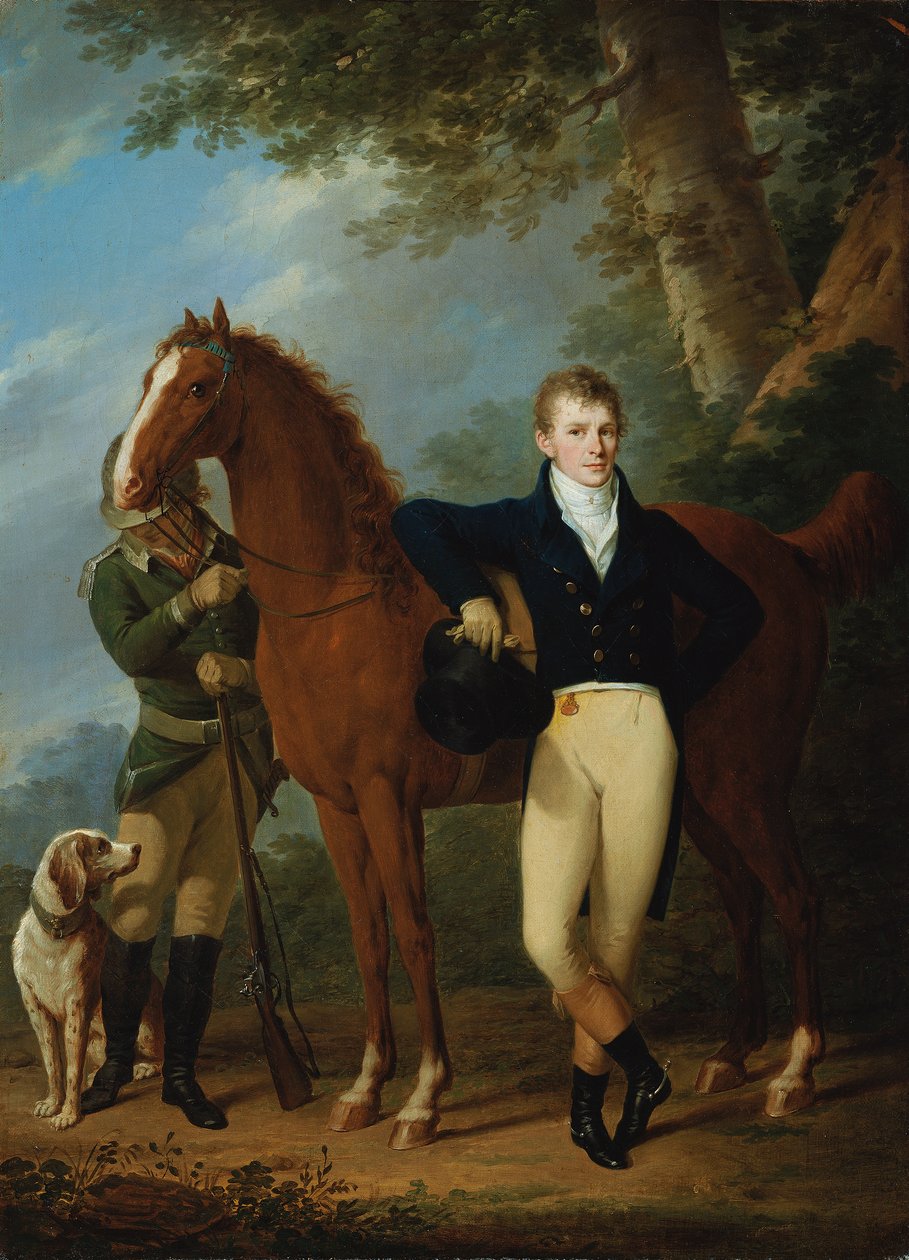 at ve avcı ile çan kurucusu Johann Caspar Hofbauer by Josef Kreutzinger