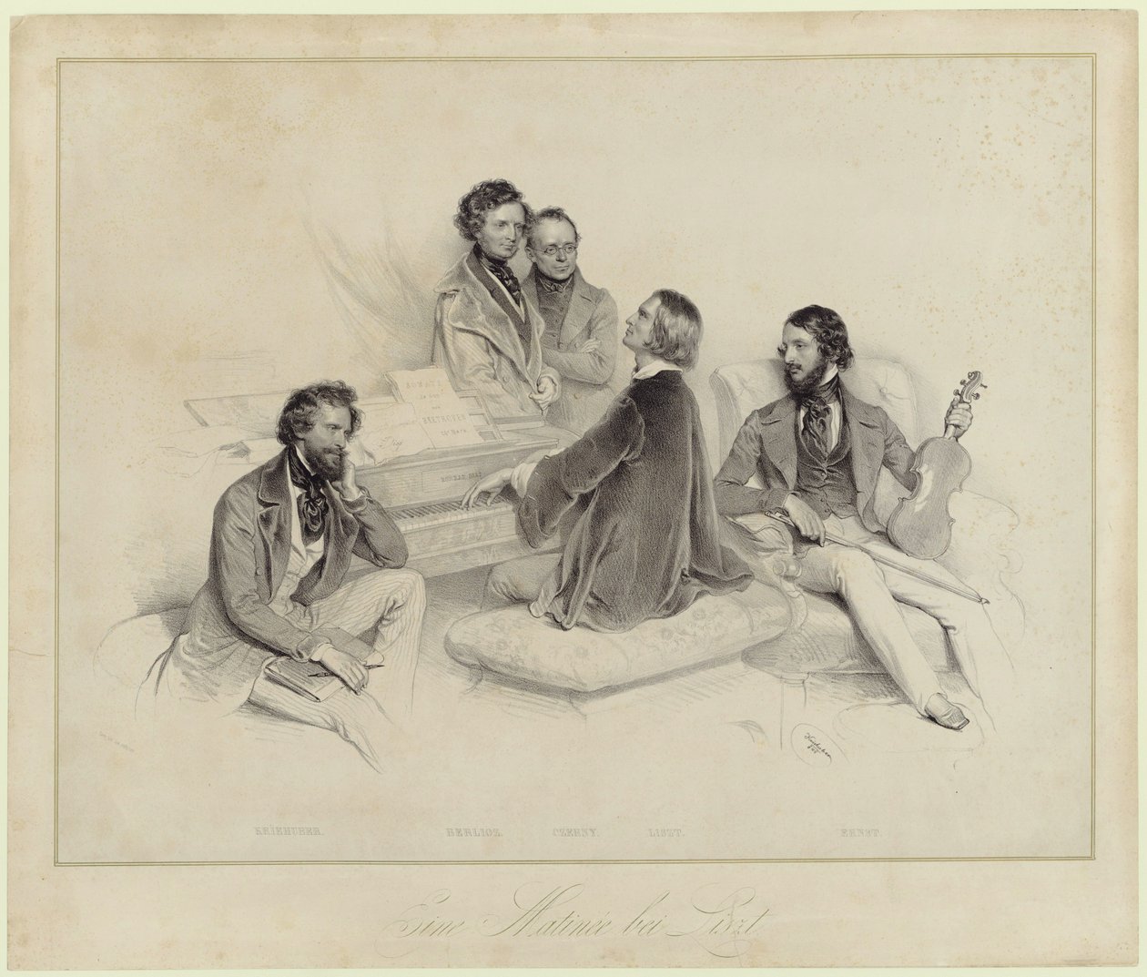 Franz Liszt ile Bir Sabah by Josef Kriehuber