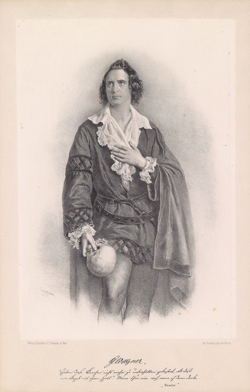 Joseph Wagner ve Hamlet by Josef Kriehuber