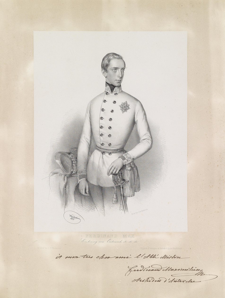 Üniformalı genç Arşidük Ferdinand Maximilian