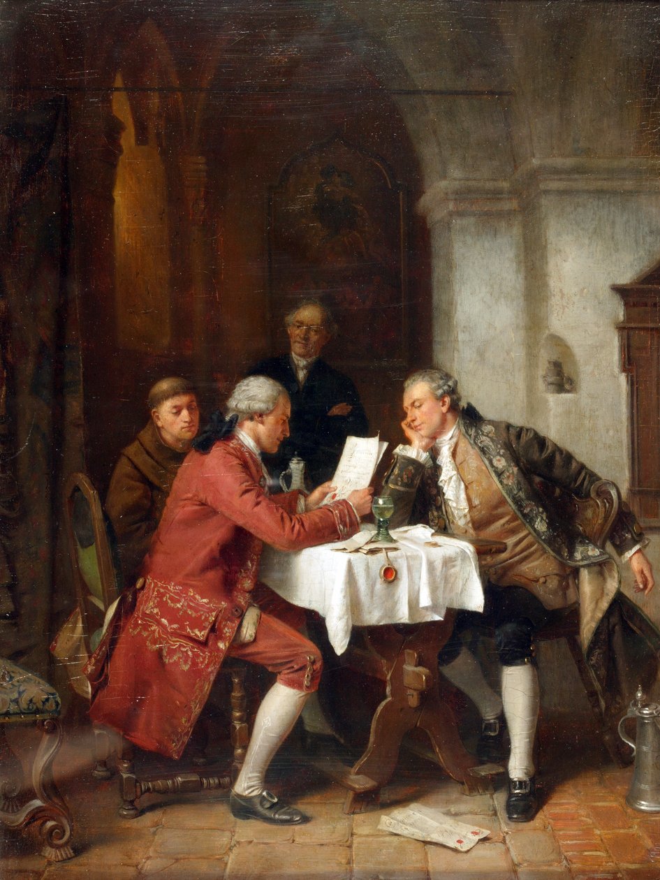 Antikacılar (panel üzerine yağ) by Josef Munsch