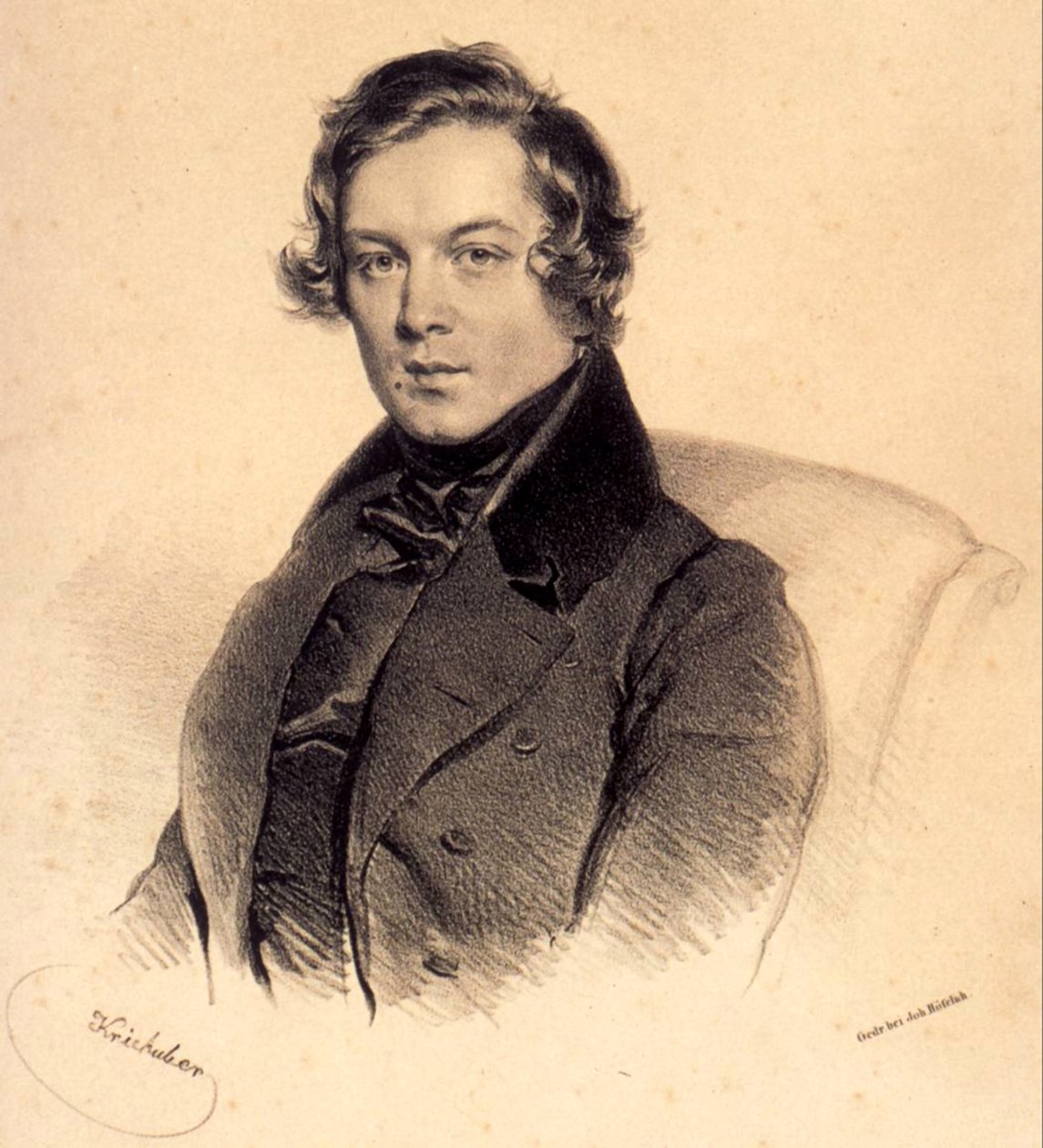 Robert Schumann 1810-1856, 1839 by Josef Nikolaus Kriehuber