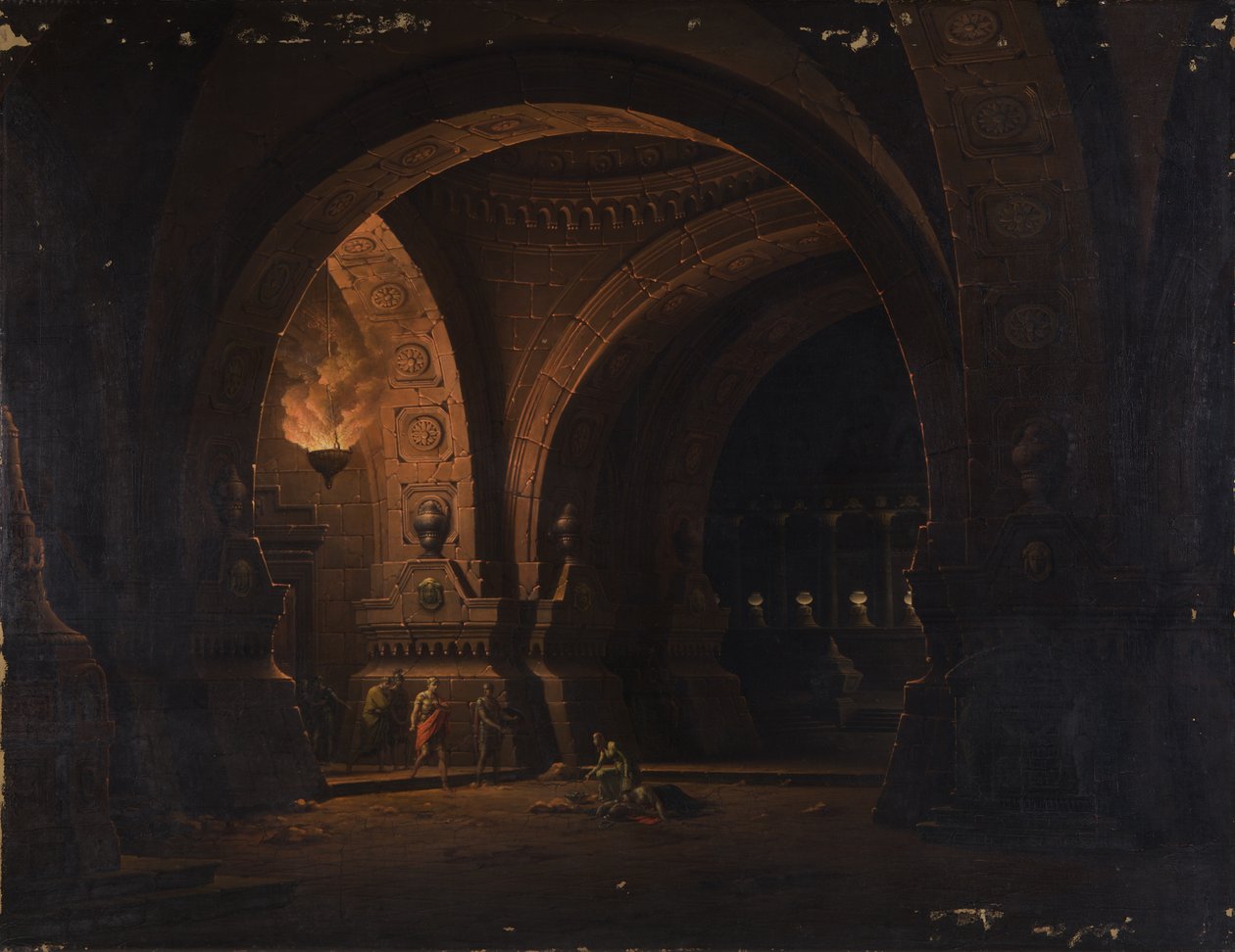 Caesar Octavianus, Antonius'un cesedinde Kleopatra'yı bulur. by Josef Platzer